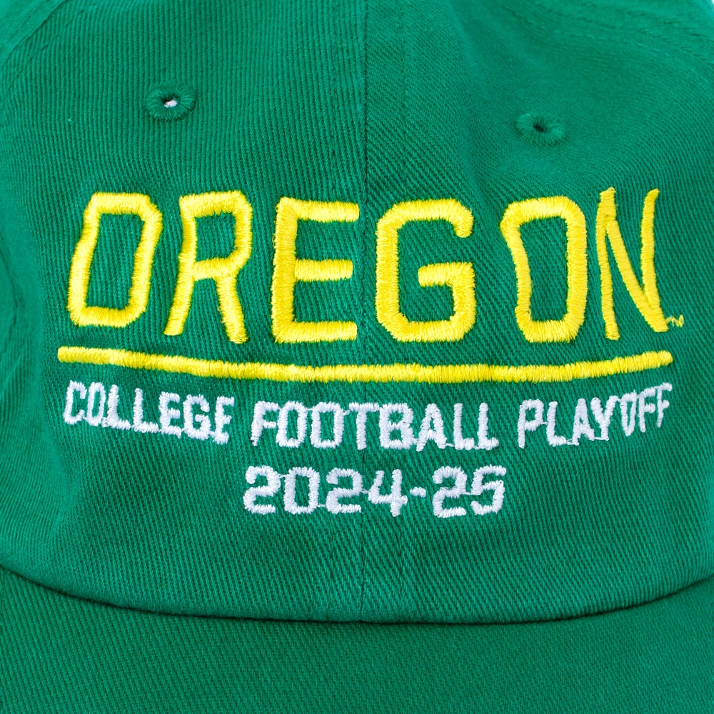 Playoffs, McKenzie SewOn, Green, Curved Bill, Accessories, Unisex, Football, 2024. Post Season, Oregon design, Adjustable, Hat, 920048